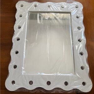 Southern Living White Scalloped Mirror - NEW